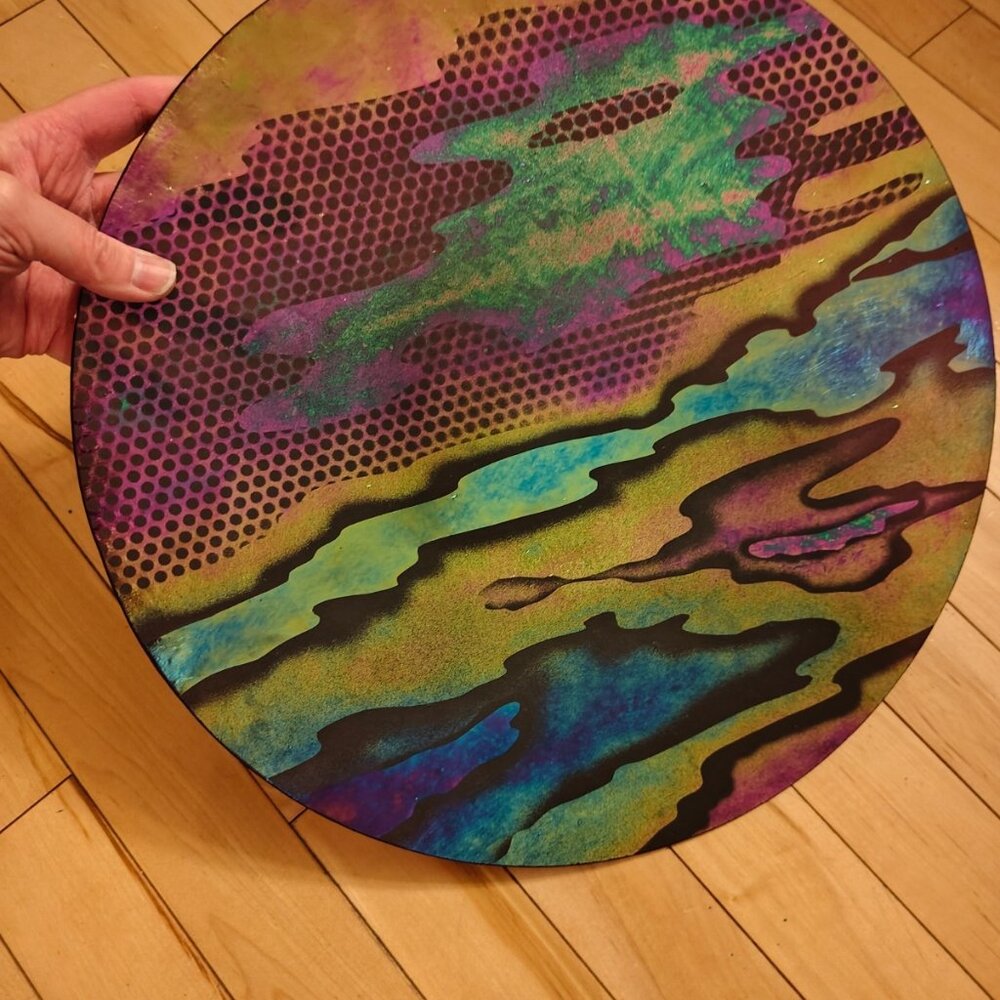 Decorative Fused(?) Glass Plate